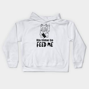 Its time to feed the cat Kids Hoodie